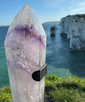 Phantom Amethyst Wand with Included A Stand - Crystals & Reiki