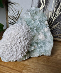 Rare Green Apophyllite with Mordenite Cluster - Crystals & Reiki