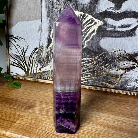 Purple Fluorite Point 620g - Crystals & Reiki