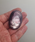 Gem Grade Lepidolite Palm Stone 2 - Crystals & Reiki