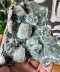 Black & Green Druzy Chalcedony with Calcite - Crystals & Reiki