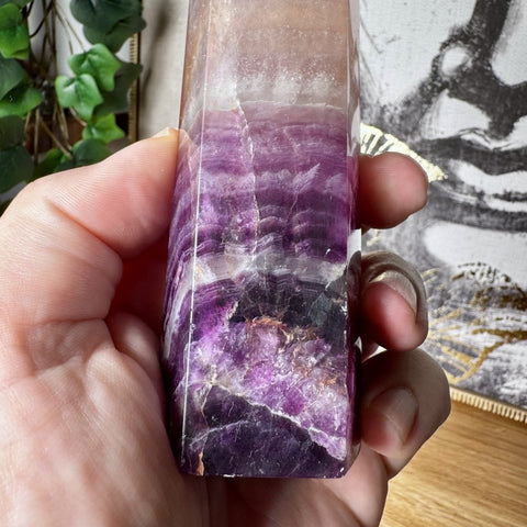Purple Fluorite Point 620g - Crystals & Reiki