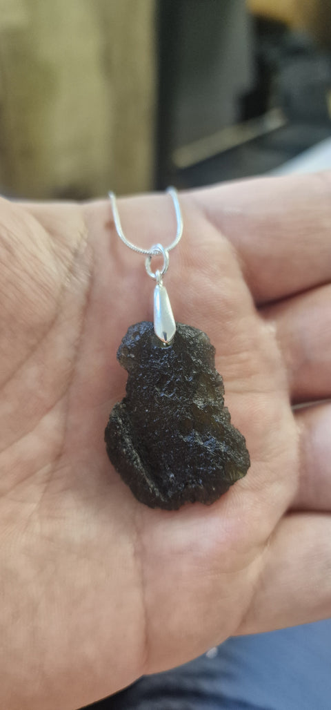 Moldavite Necklace Pendants | Genuine 14.7 Million-Year-Old Gem