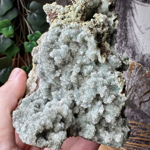 Super Rare Green Druzy Chalcedony Mined by Crystals & Reiki 482g - Crystals & Reiki