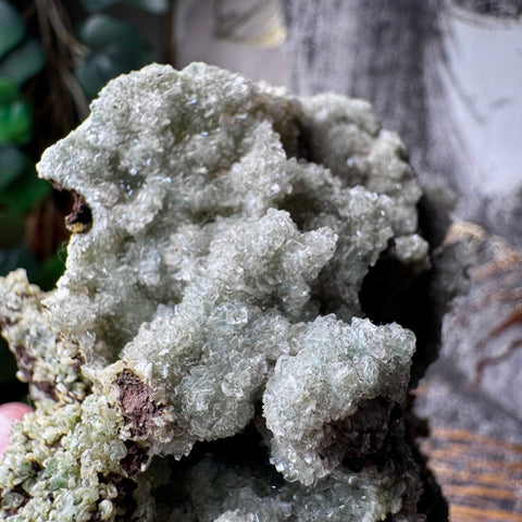 Super Rare Green Druzy Chalcedony Mined by Crystals & Reiki 482g - Crystals & Reiki