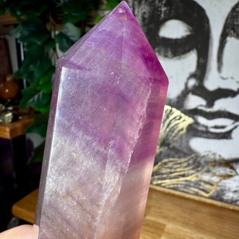 Purple Fluorite Point 620g - Crystals & Reiki