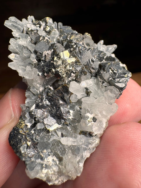 Quartz with Galena & Pyrite Cluster – Madan - Crystals & Reiki