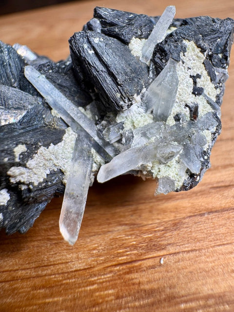 Quartz on Bladed Galena with Granular Calcite – Madan - Crystals & Reiki