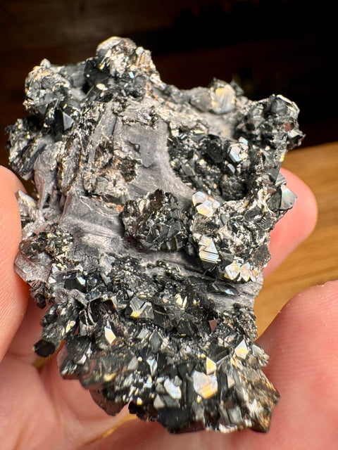 Complex Intergrown Galena Crystals (Cubic, Stepped/Etched) – Madan - Crystals & Reiki