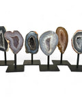 Agate Druzy Geodes with Stands - Natural Crystal Display - Crystals & Reiki