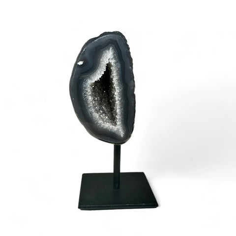 Agate Druzy Geodes with Stands - Natural Crystal Display - Crystals & Reiki