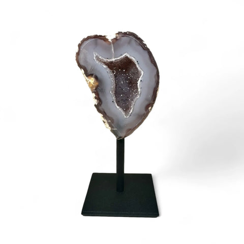 Agate Druzy Geodes with Stands - Natural Crystal Display - Crystals & Reiki