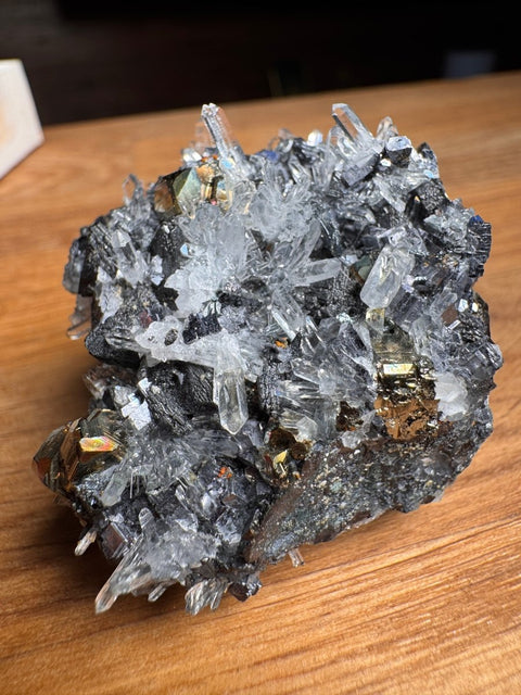 Quartz with Galena, Chlorite, Wulfenite & Limonite - Crystals & Reiki