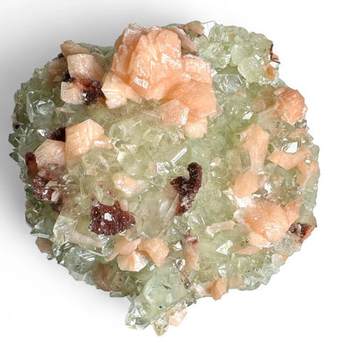 Diamond Apophyllite Cluster: Peach Stilbite & Heulandite (5.5kg) - Crystals & Reiki