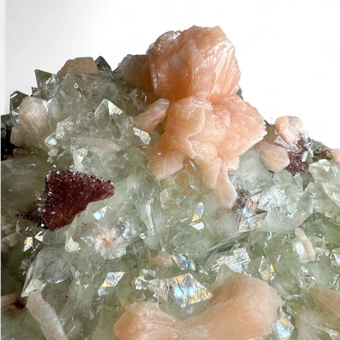Diamond Apophyllite Cluster: Peach Stilbite & Heulandite (5.5kg) - Crystals & Reiki