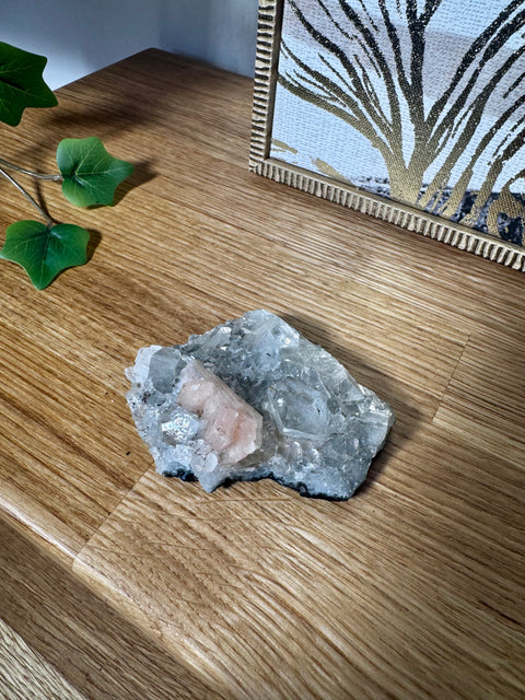 Diamond Apophyllite With Peach Stilbite - Elevates Vibration - Crystals & Reiki