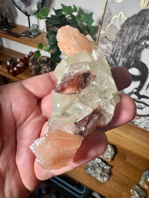 Diamond Apophyllite With Peach Stilbite & Heulandite - Heals Emotional Wounds - Crystals & Reiki