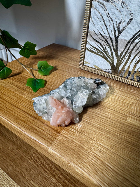 Diamond Apophyllite With Peach Stilbite - Let Go of Fear - Crystals & Reiki