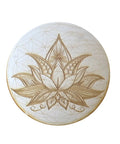 Flower of Life & Lotus Flower Crystal Grid - Birchwood - 10cm - Crystals & Reiki