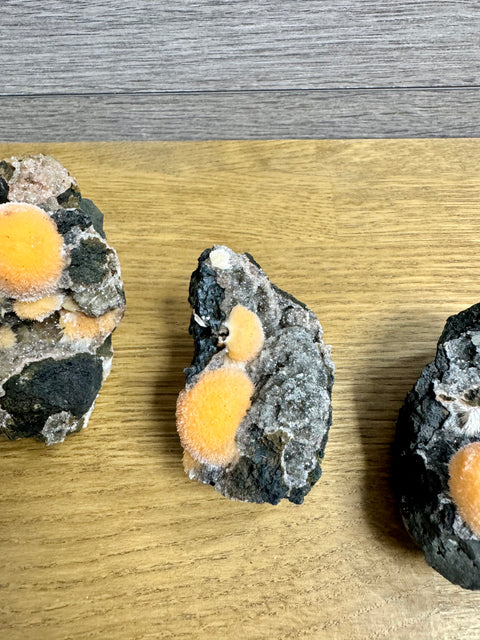 Rare Orange Thomsonite & Black Chalcedony – Sparkling Gems