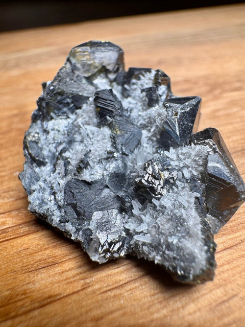 Galena with Needle Quartz Cluster – Madan - Crystals & Reiki