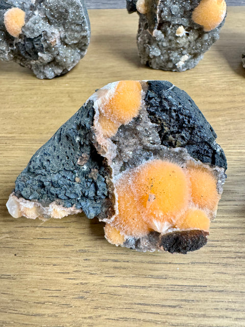 Rare Orange Thomsonite & Black Chalcedony – Sparkling Gems