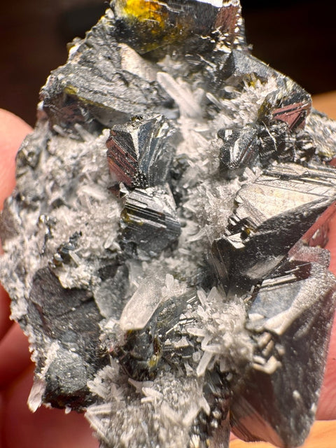 Galena with Needle Quartz Cluster – Madan - Crystals & Reiki