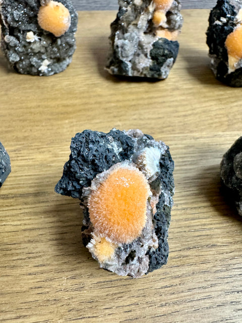 Rare Orange Thomsonite & Black Chalcedony – Sparkling Gems