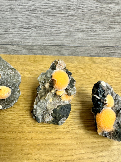 Rare Orange Thomsonite & Black Chalcedony – Sparkling Gems