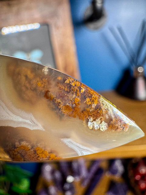 Golden Plume Agate Pendant 3 – Nature Encapsulated - Crystals & Reiki