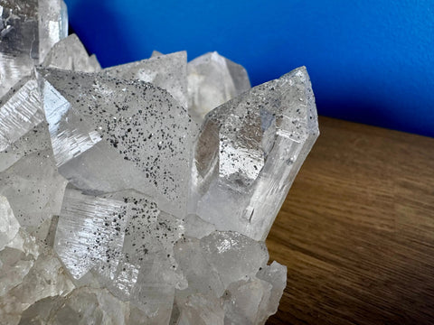 Himalayan Cathedral Quartz Cluster with Hematite – Ancient Spiritual Wisdom - Crystals & Reiki