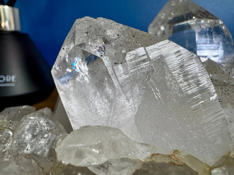 Himalayan Cathedral Quartz Cluster with Hematite – Ancient Spiritual Wisdom - Crystals & Reiki