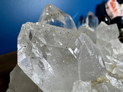 Himalayan Cathedral Quartz Cluster with Hematite – Ancient Spiritual Wisdom - Crystals & Reiki