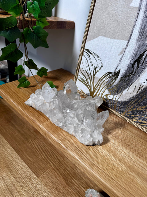 Himalayan Cathedral Quartz Cluster with Hematite – Ancient Spiritual Wisdom - Crystals & Reiki