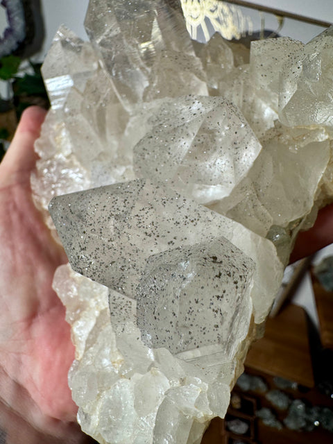 Himalayan Cathedral Quartz Cluster with Hematite – Ancient Spiritual Wisdom - Crystals & Reiki