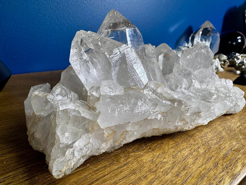 Himalayan Cathedral Quartz Cluster with Hematite – Ancient Spiritual Wisdom - Crystals & Reiki