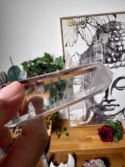Himalayan Quartz Obelisk – Pure Light & Rare Clarity – 166g - Crystals & Reiki