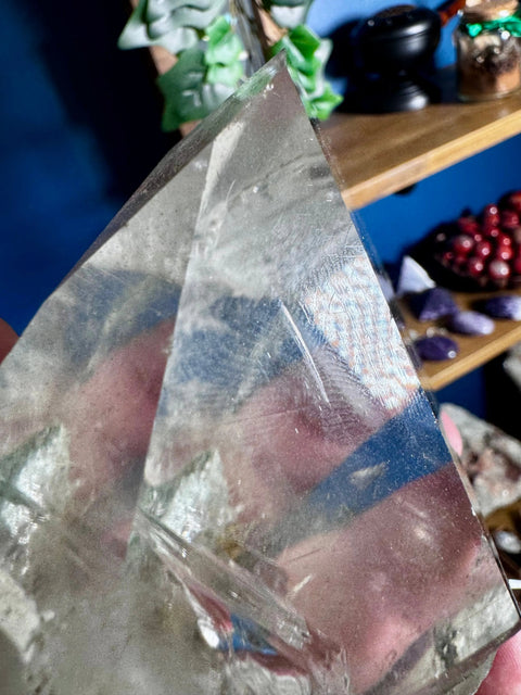 Himalayan Quartz with Golden Rutile, Chlorite, Rainbows & Record Keepers – Collector’s Specimen – Double Terminated - Crystals & Reiki