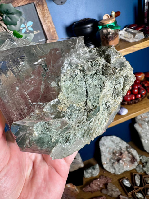 Himalayan Quartz with Golden Rutile, Chlorite, Rainbows & Record Keepers – Collector’s Specimen – Double Terminated - Crystals & Reiki