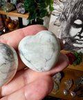 Howlite Hearts – Calming Stones of Compassion & Peace – Approx. 60g Each - Crystals & Reiki