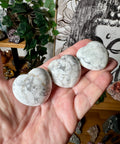 Howlite Hearts – Calming Stones of Compassion & Peace – Approx. 60g Each - Crystals & Reiki
