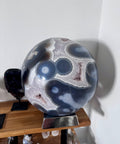Huge Blue Agate with Amethyst Sphere – Raises Spiritual Vibration – 30kg - Crystals & Reiki