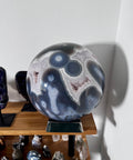 Huge Blue Agate with Amethyst Sphere – Raises Spiritual Vibration – 30kg - Crystals & Reiki