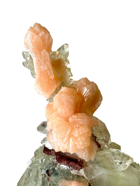 Exquisite Double-Terminated Gemstone Cluster on Chalcedony - Crystals & Reiki