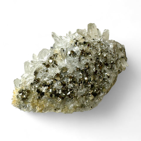 Quartz With Pyrite Cluster - Top Grade - Crystals & Reiki