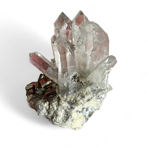 Mini Quartz With Pyrite Cluster -  Abundance Crystal