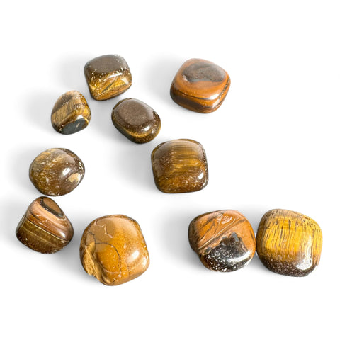 Tiger’s Eye Tumbled Stones - Courage & Strength Energized - Crystals & Reiki