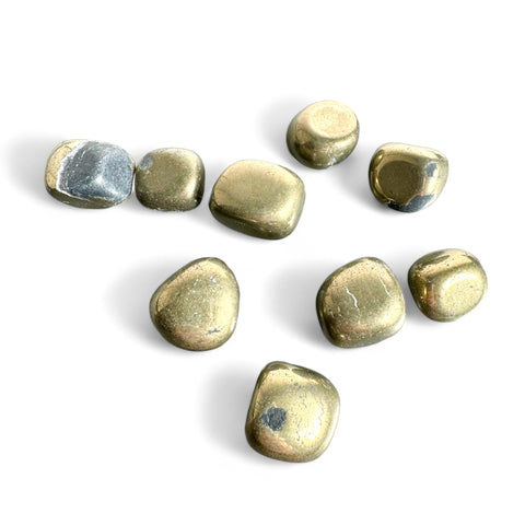 Pyrite Tumbled Stones - Harness Abundance & Prosperity - Crystals & Reiki