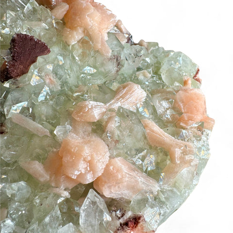 Diamond Apophyllite Cluster: Peach Stilbite & Heulandite (5.5kg) - Crystals & Reiki