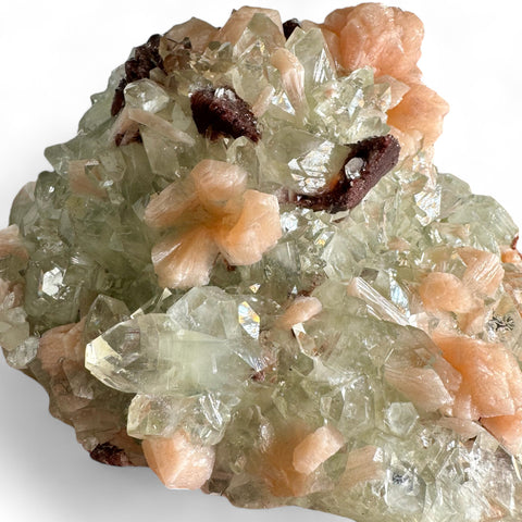 Diamond Apophyllite Cluster: Peach Stilbite & Heulandite (5.5kg) - Crystals & Reiki
